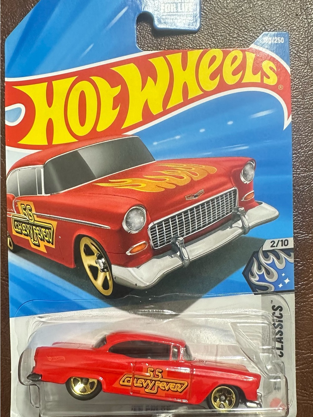 Hot Wheels Red '55 Chevy Classic Die-Cast Toy Car